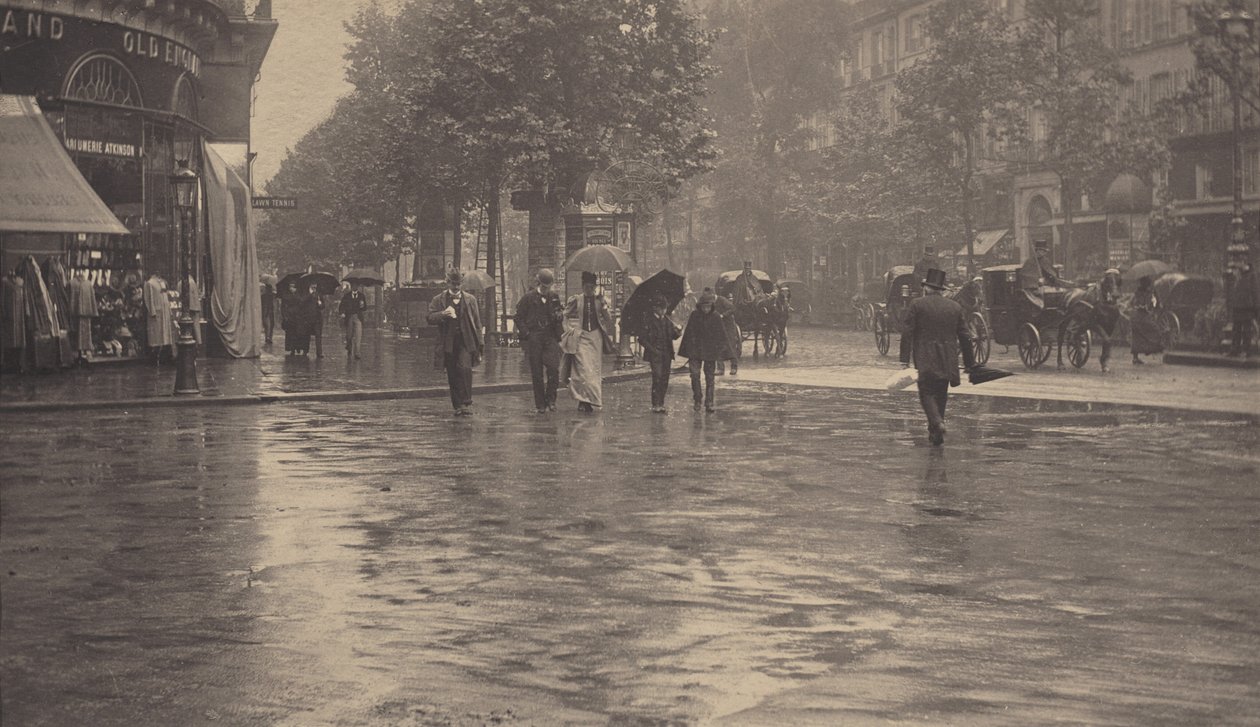 Ein nasser Tag auf dem Boulevard, Paris von Alfred Stieglitz