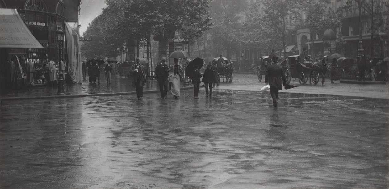 Ein Regentag auf dem Boulevard, Paris von Alfred Stieglitz