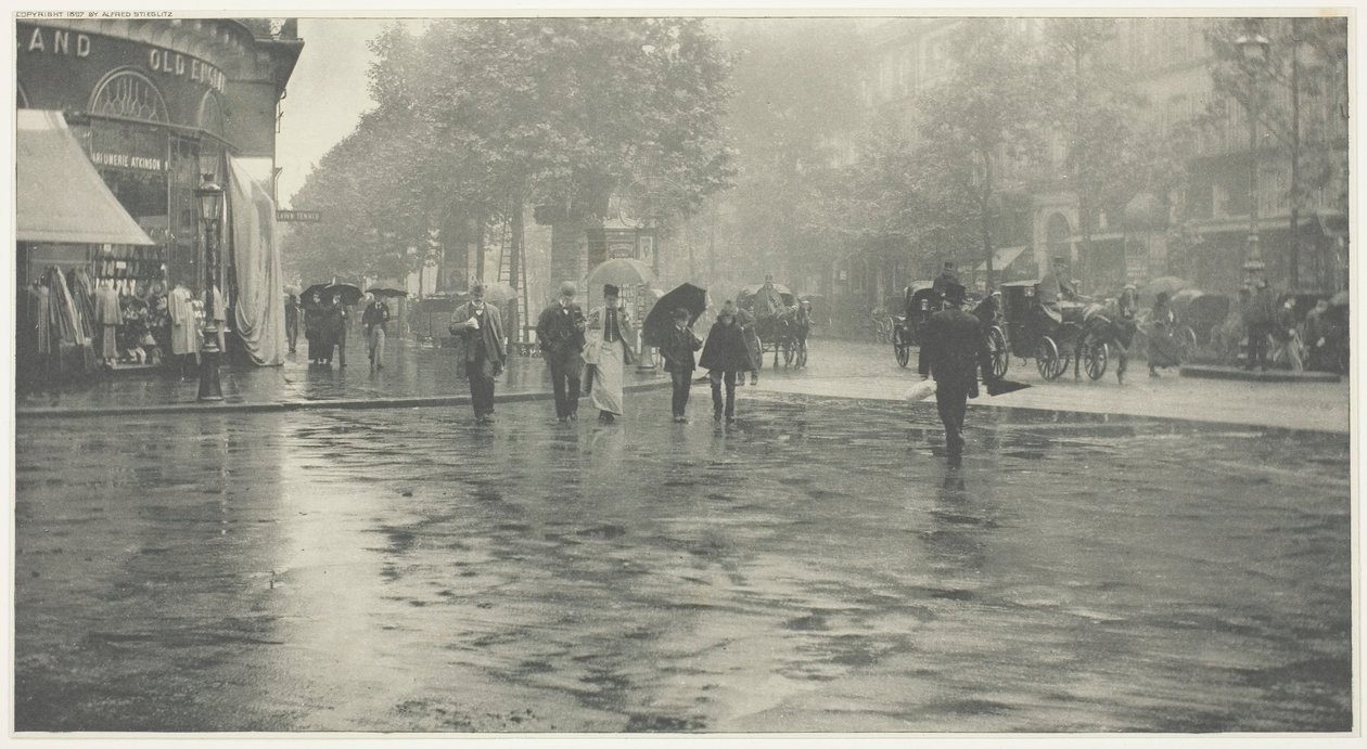 Ein nasser Tag auf dem Boulevard, Paris, 1894, gedruckt ca. 1897 von Alfred Stieglitz