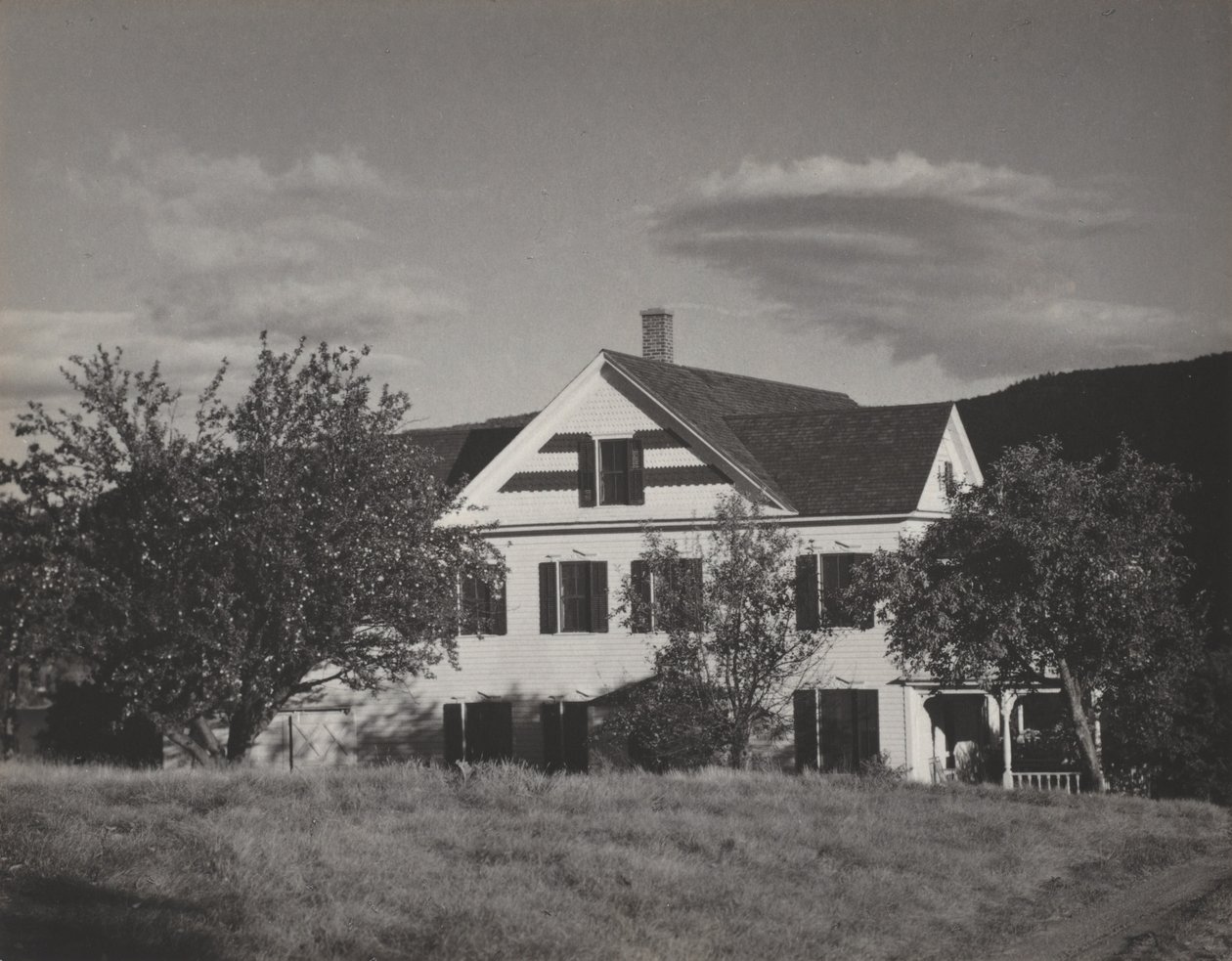 Haus und Bäume, Lake George von Alfred Stieglitz