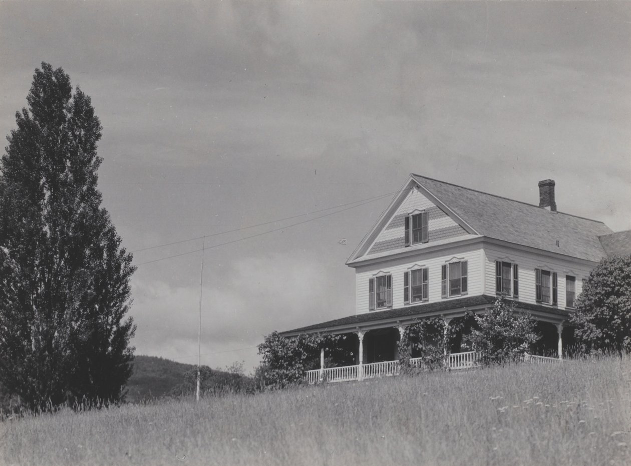 Haus auf dem Hügel, Lake George von Alfred Stieglitz