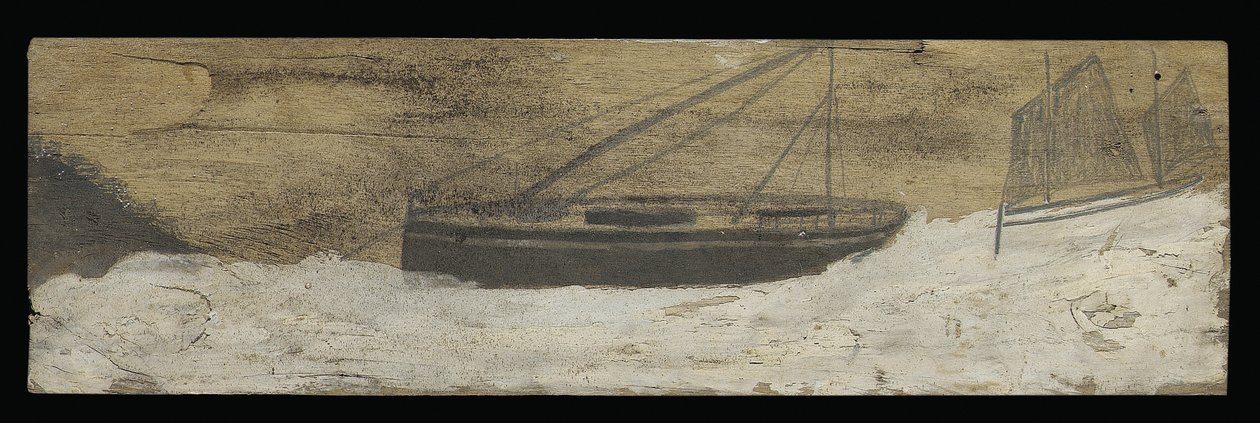 Boote auf unruhigem Wasser von Alfred Wallis