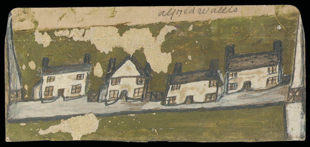 Reihe von vier Cottages von Alfred Wallis