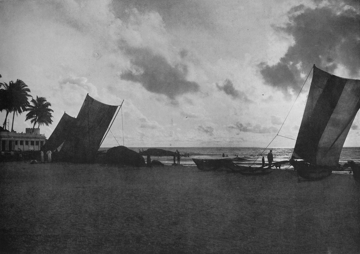 Sonnenuntergang, Mount Lavinia Küste, ca. 1890, 1910 von Alfred William Amandus Plate