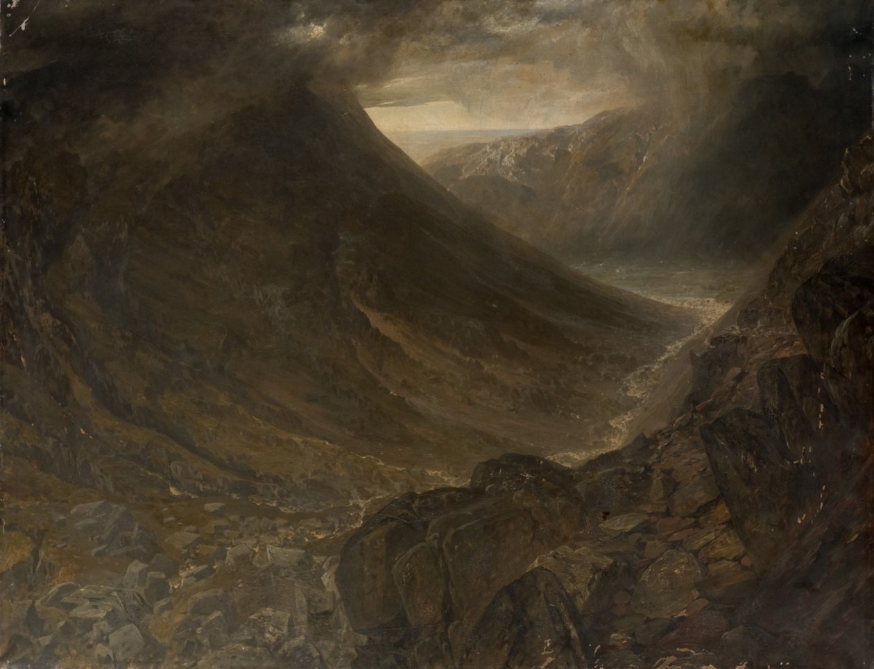 Wasdale Head vom Styhead Pass, Cumbria, ca. 1854 von Alfred William Hunt