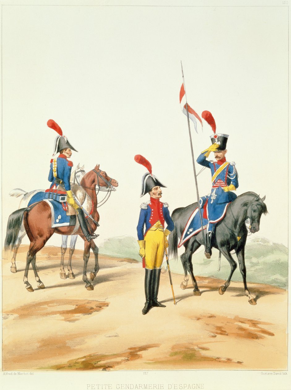 Französische Truppen, graviert von Gustave David, 1810 von Alfred de after Marbot