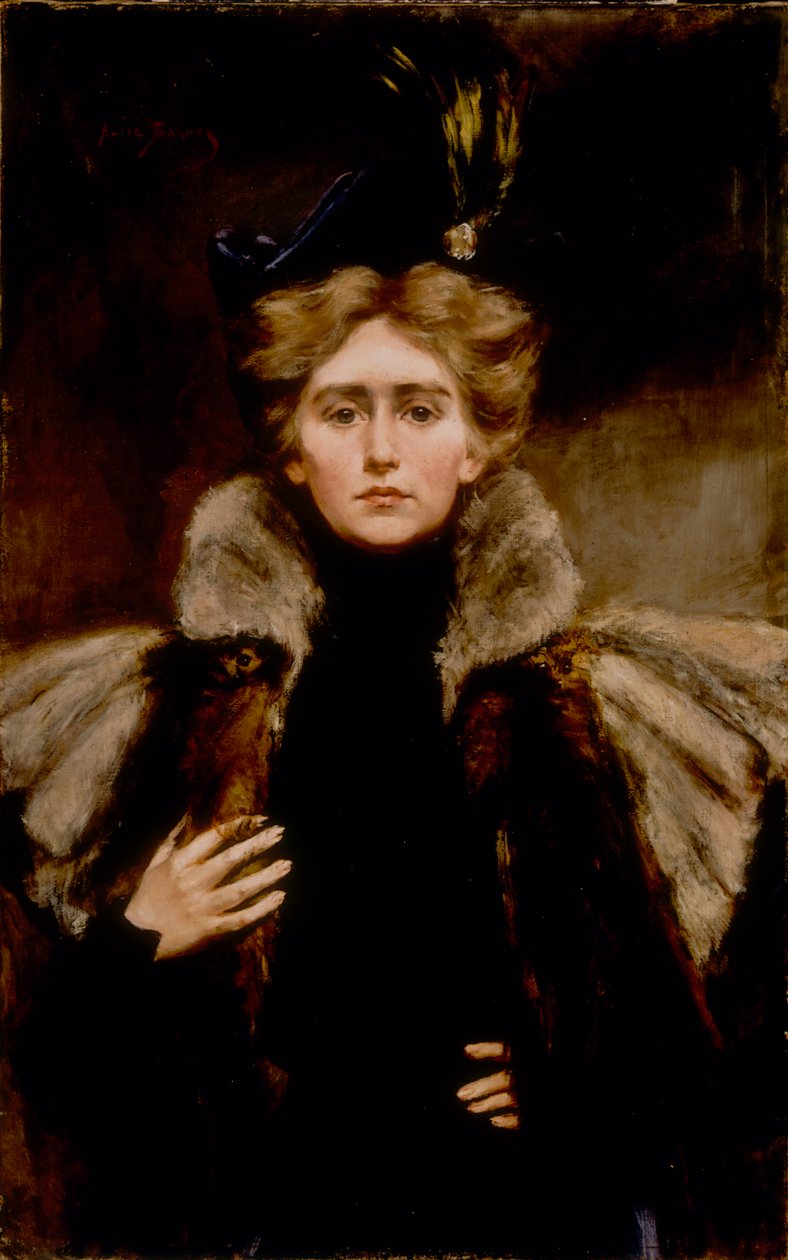 Natalie im Pelzumhang, 1897 von Alice Pike Barney