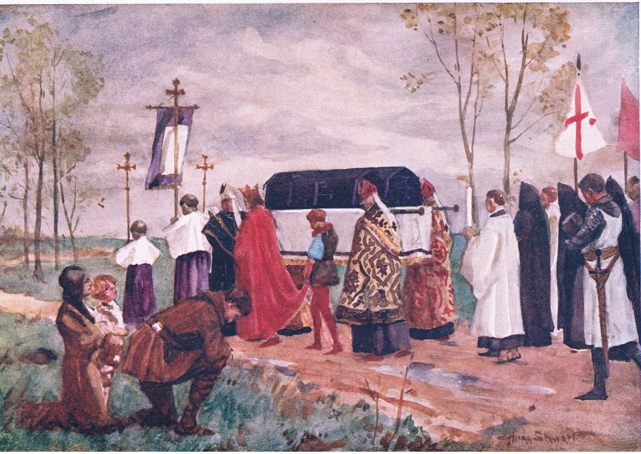 Begräbnis von St. Hugh, Illustration aus 