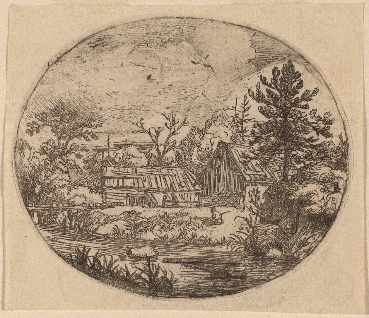 Hamlet am Ufer eines Flusses von Allart van Everdingen