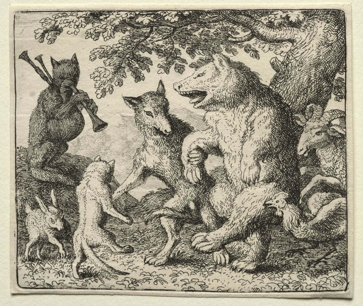 Reineke Fuchs: Der Wolf und der Bär feiern ihre Freiheit von Allart van Everdingen