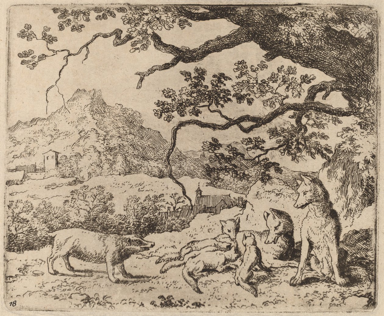 Der Dachs als Bote, wahrscheinlich ca. 1645-1656 von Allart van Everdingen
