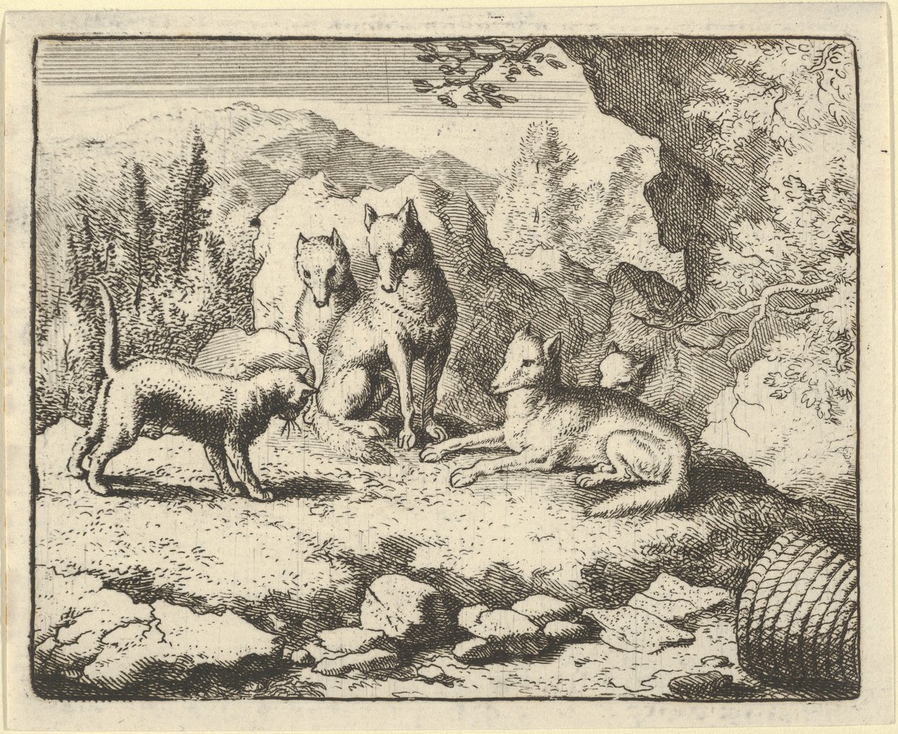 Die Katze ruft Renard vor das Tribunal von Allart van Everdingen