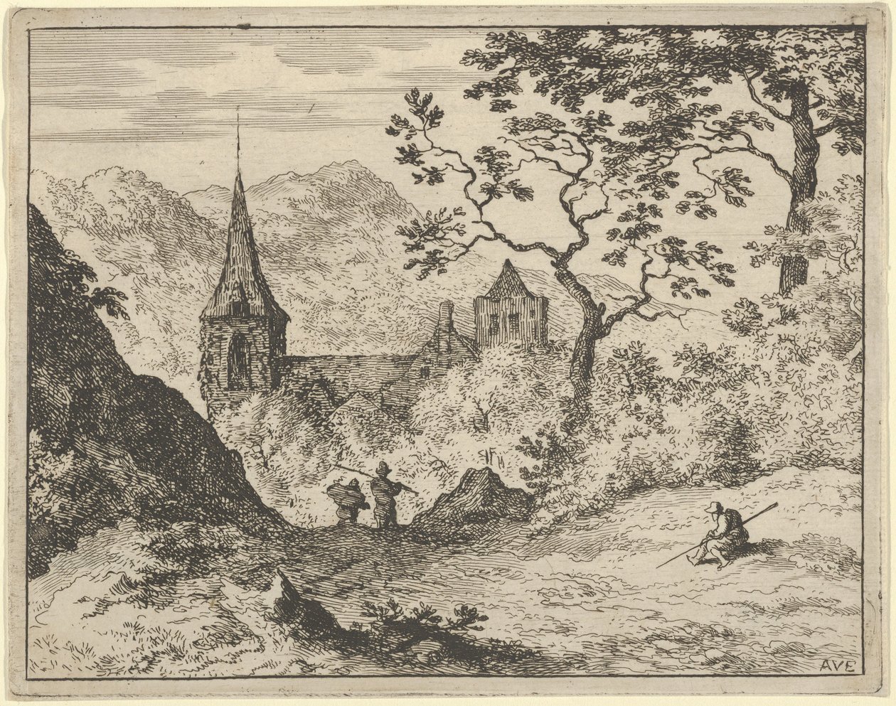 Die Kirche im Tal, 17. Jahrhundert von Allart van Everdingen