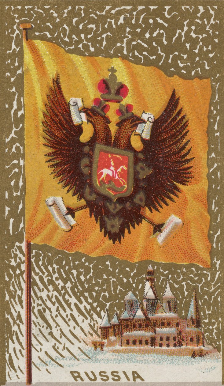 Russland, aus Flags of All Nations, Serie 1 N9 für Allen & Ginter Zigarettenmarken von Allen and Ginter
