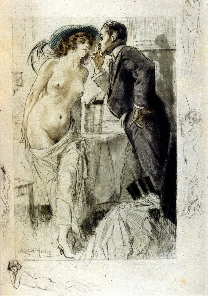 Illustration von Almery Lobel-Riche (Lobel Riche) (1880-1950) von 1926 für „Le journal d