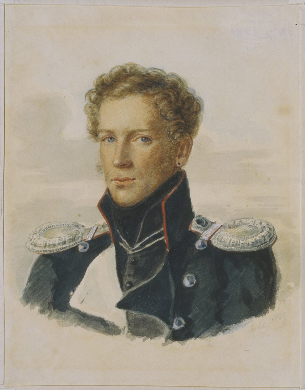 Sergey Lanskoy 1789-1832, Offizier der Chevalier-Garde, 1829 von Alois Gustav Rockstuhl