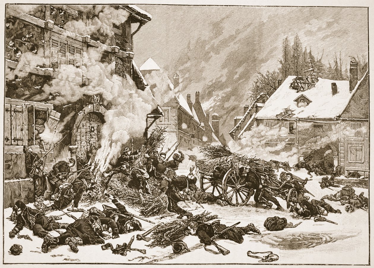 Ein Vorfall in der Schlacht von Villersexel, Illustration aus 