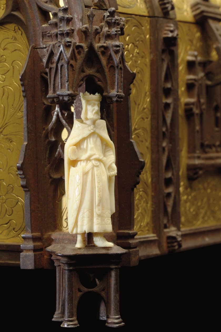 (Detail) eines gotischen Revival-Schmuckkästchens, ca. 1880 von Alphonse Gustave Giroux