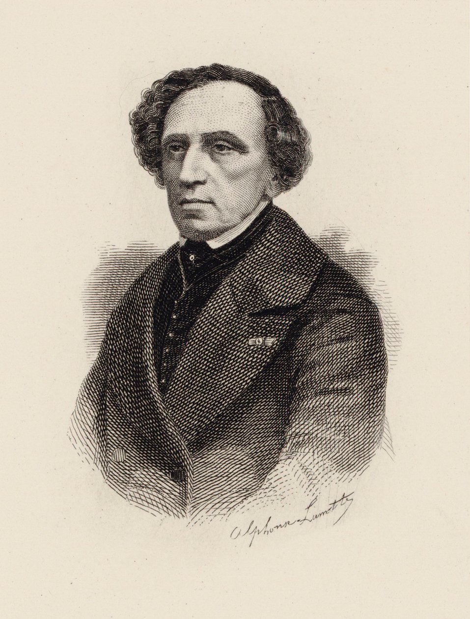 Porträt des Komponisten Giacomo Meyerbeer 1791-1864, 1875 von Alphonse Lamotte