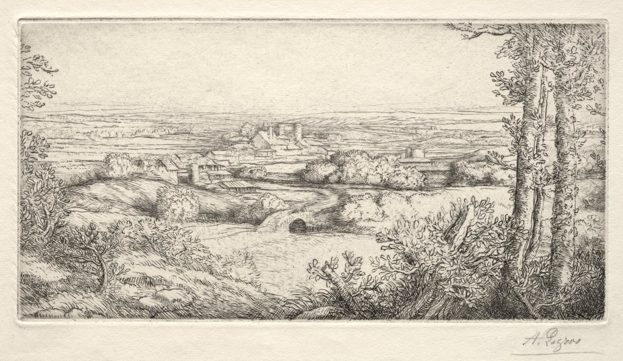 Ein Tal in Burgund von Alphonse Legros