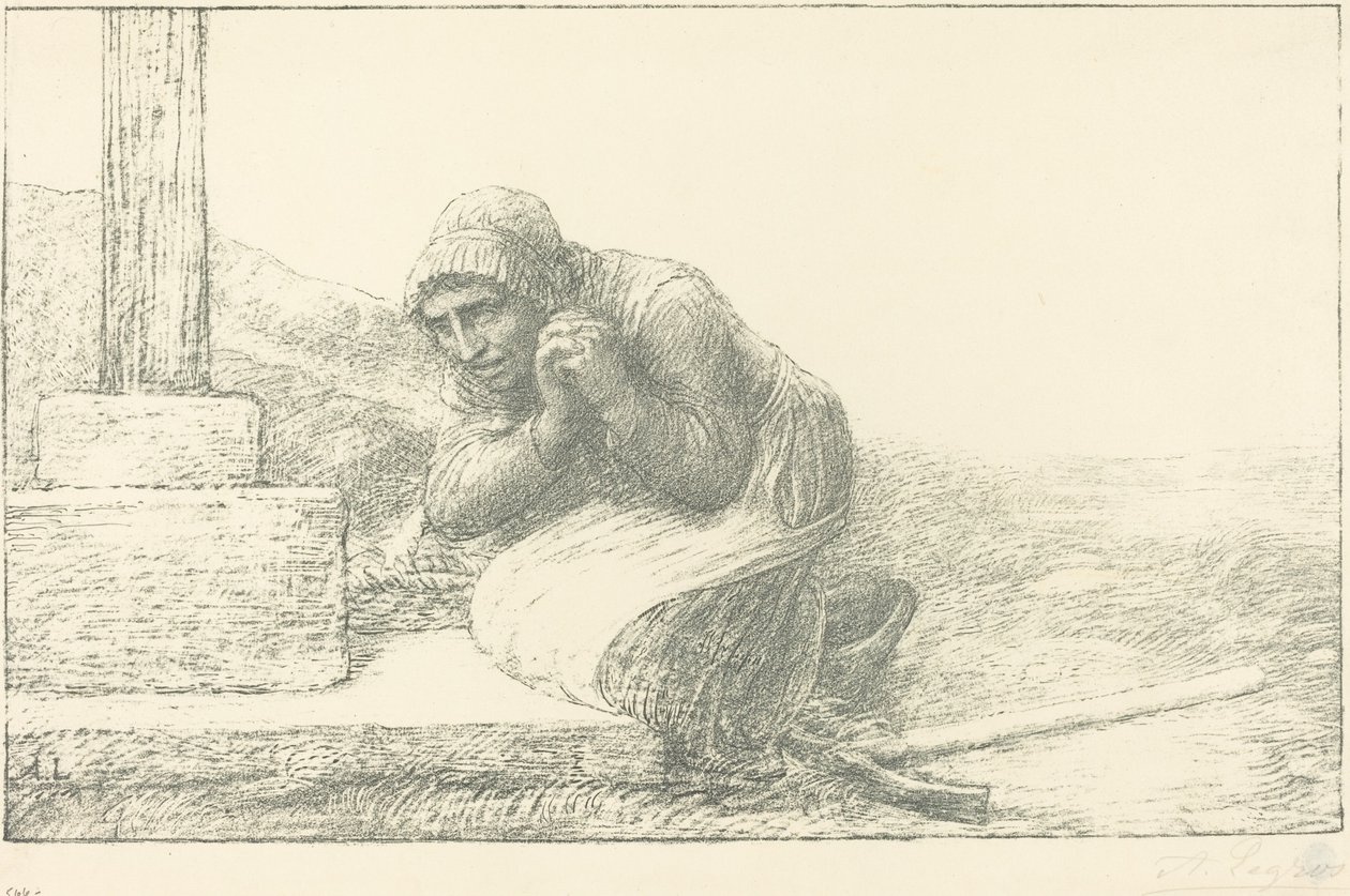 Am Fuße des Kreuzes von Alphonse Legros