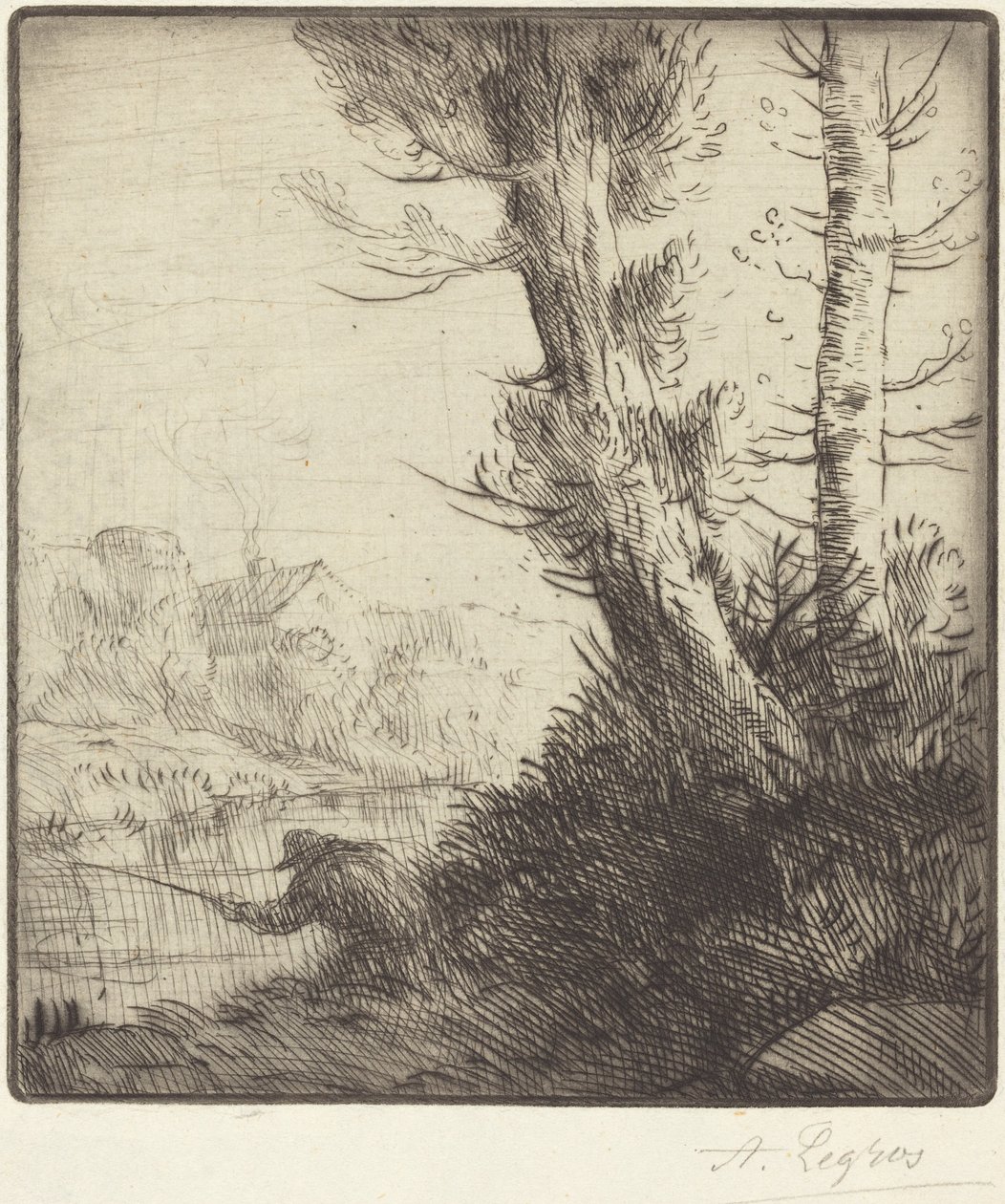 Ufer der Oise von Alphonse Legros