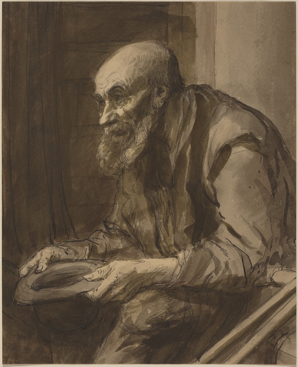 Bettler mit Krücken von Alphonse Legros
