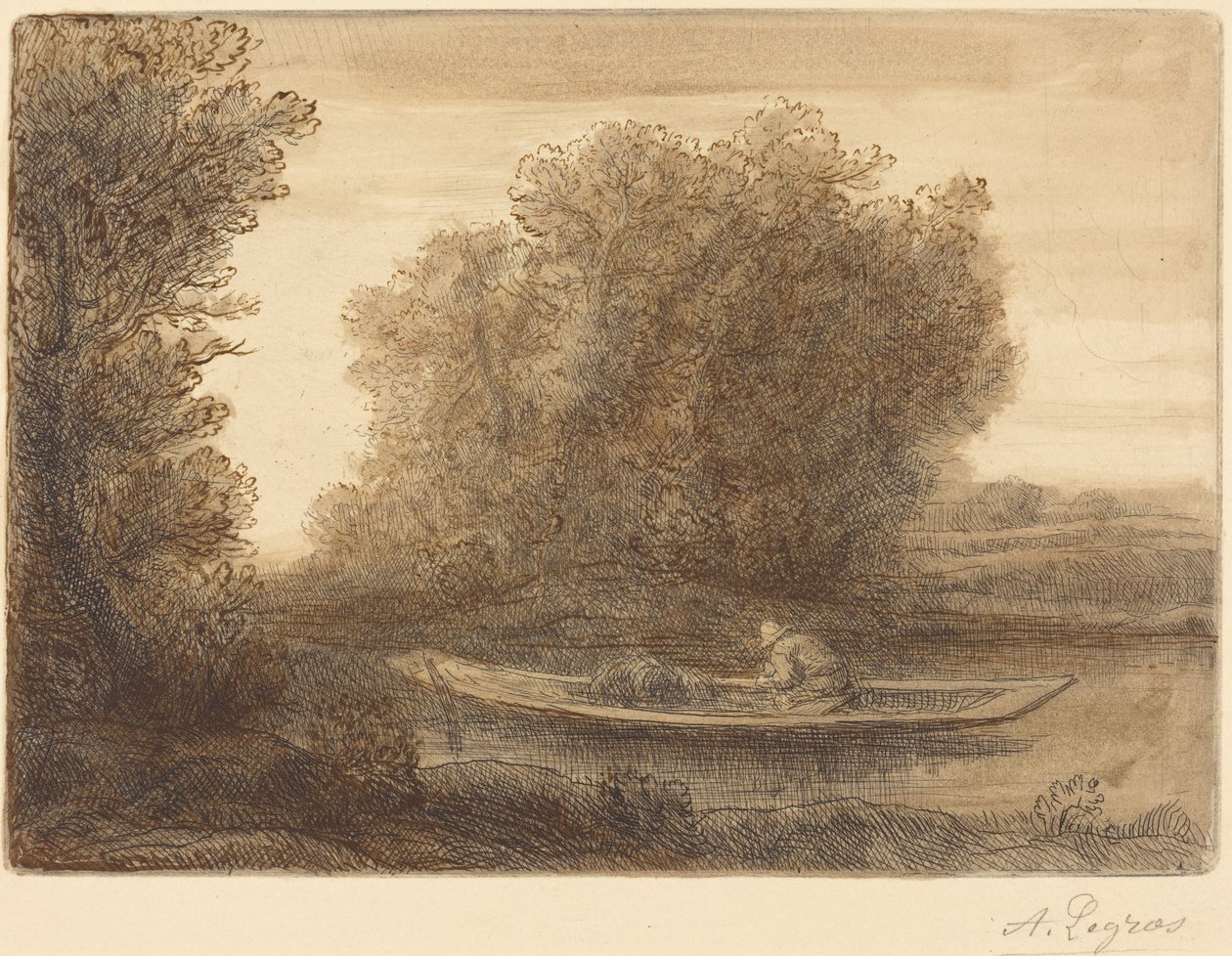 Flussbiegung (Un coin de rivière) von Alphonse Legros