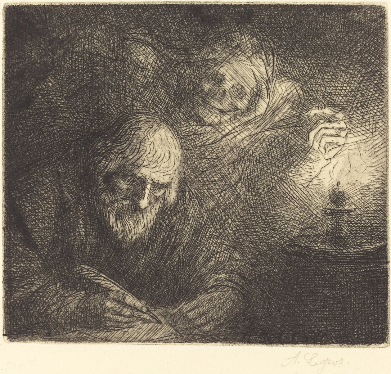 Der Tod und der Philosoph von Alphonse Legros