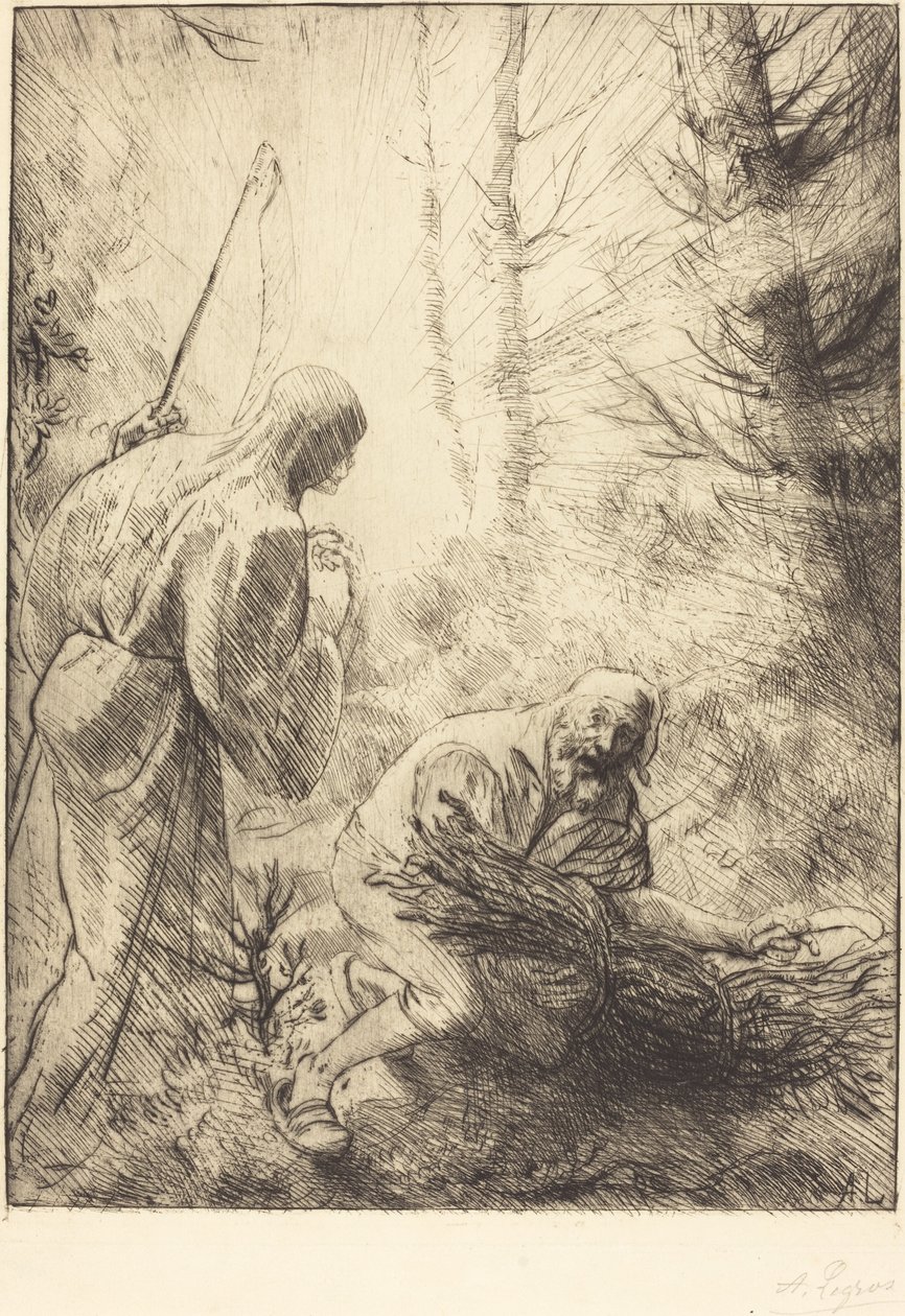 Der Tod und der Holzfäller, 2. Platte von Alphonse Legros