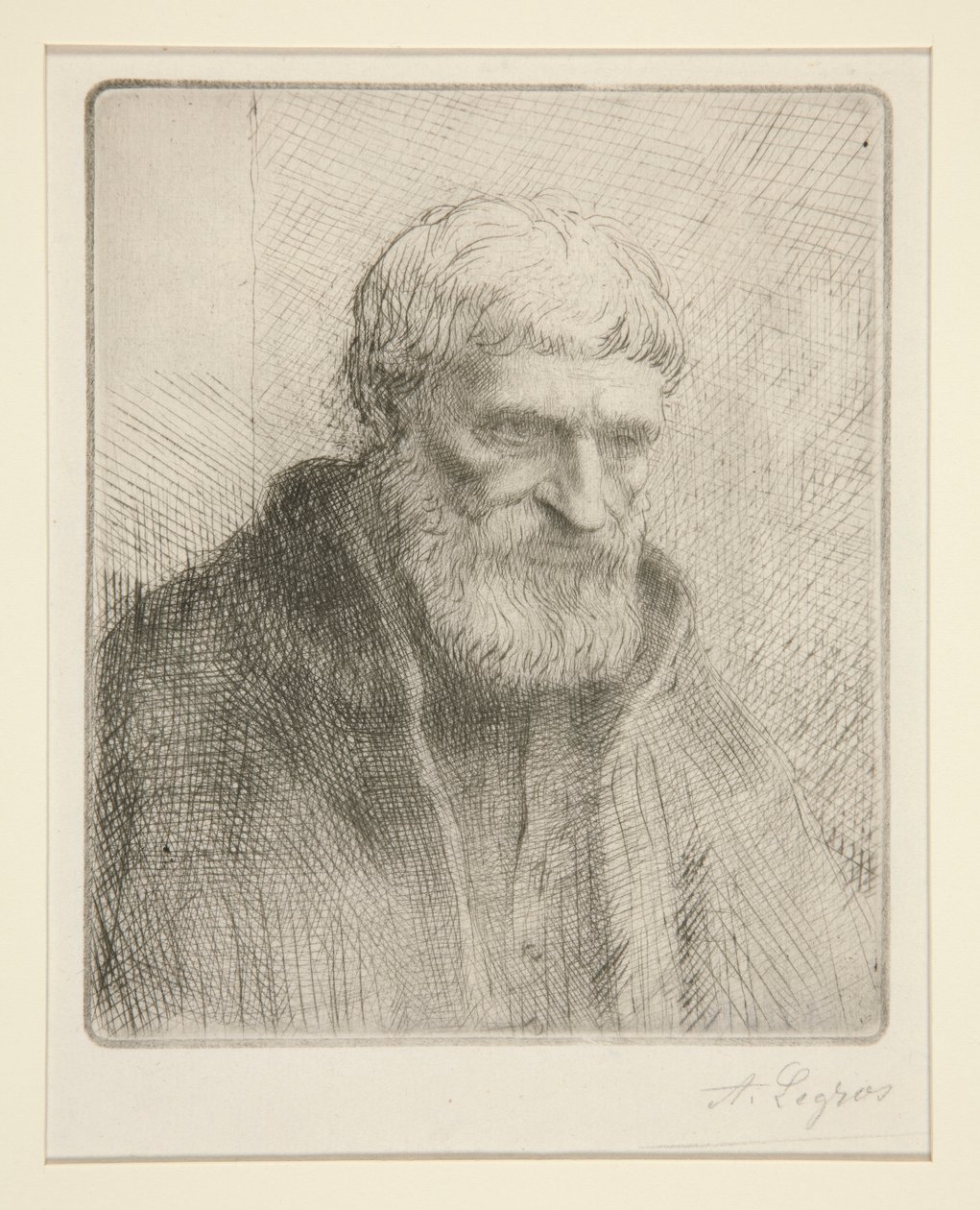 Studie eines alten Mannes von Alphonse Legros