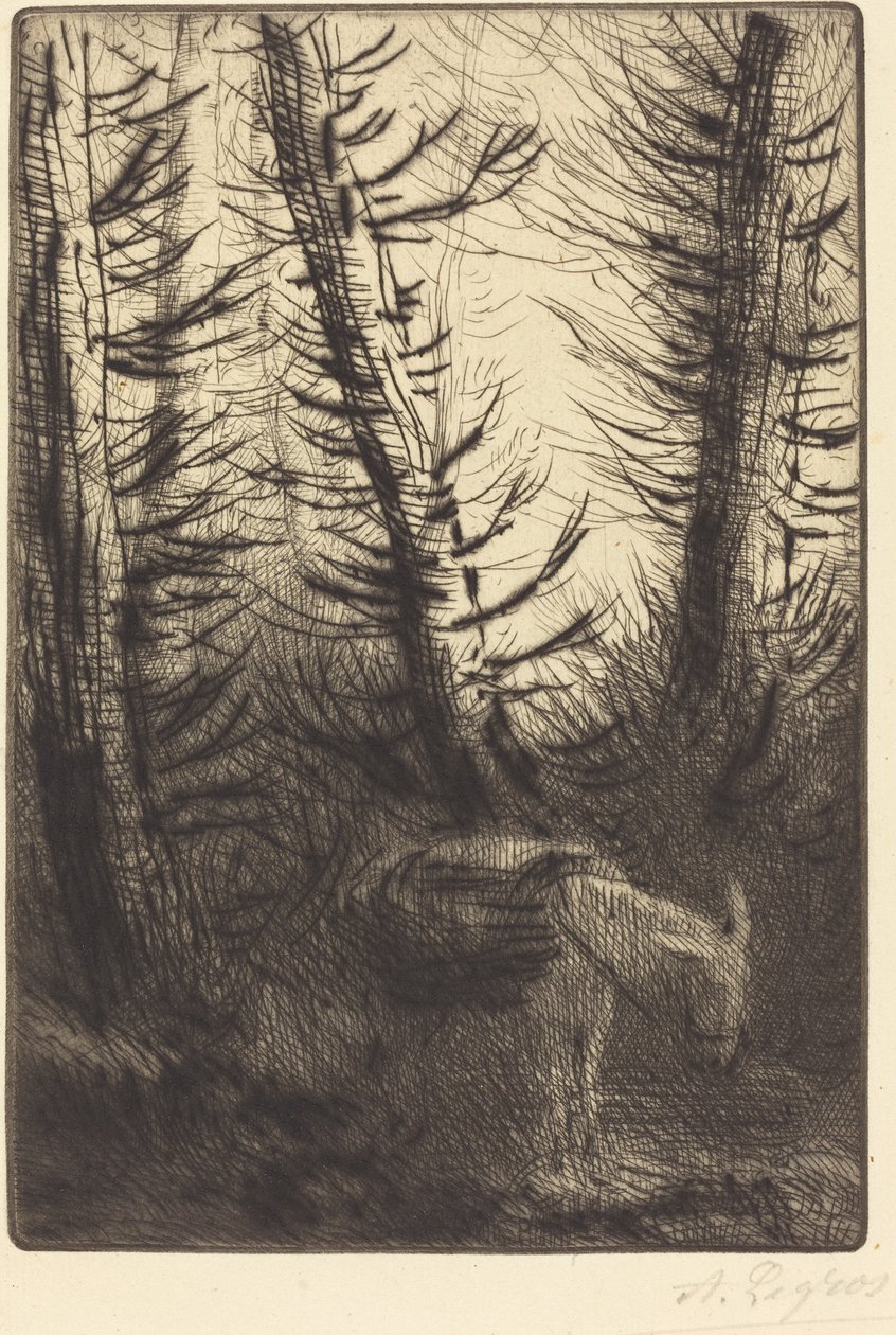 Bauer und sein Esel (Le fermier et son âne) von Alphonse Legros