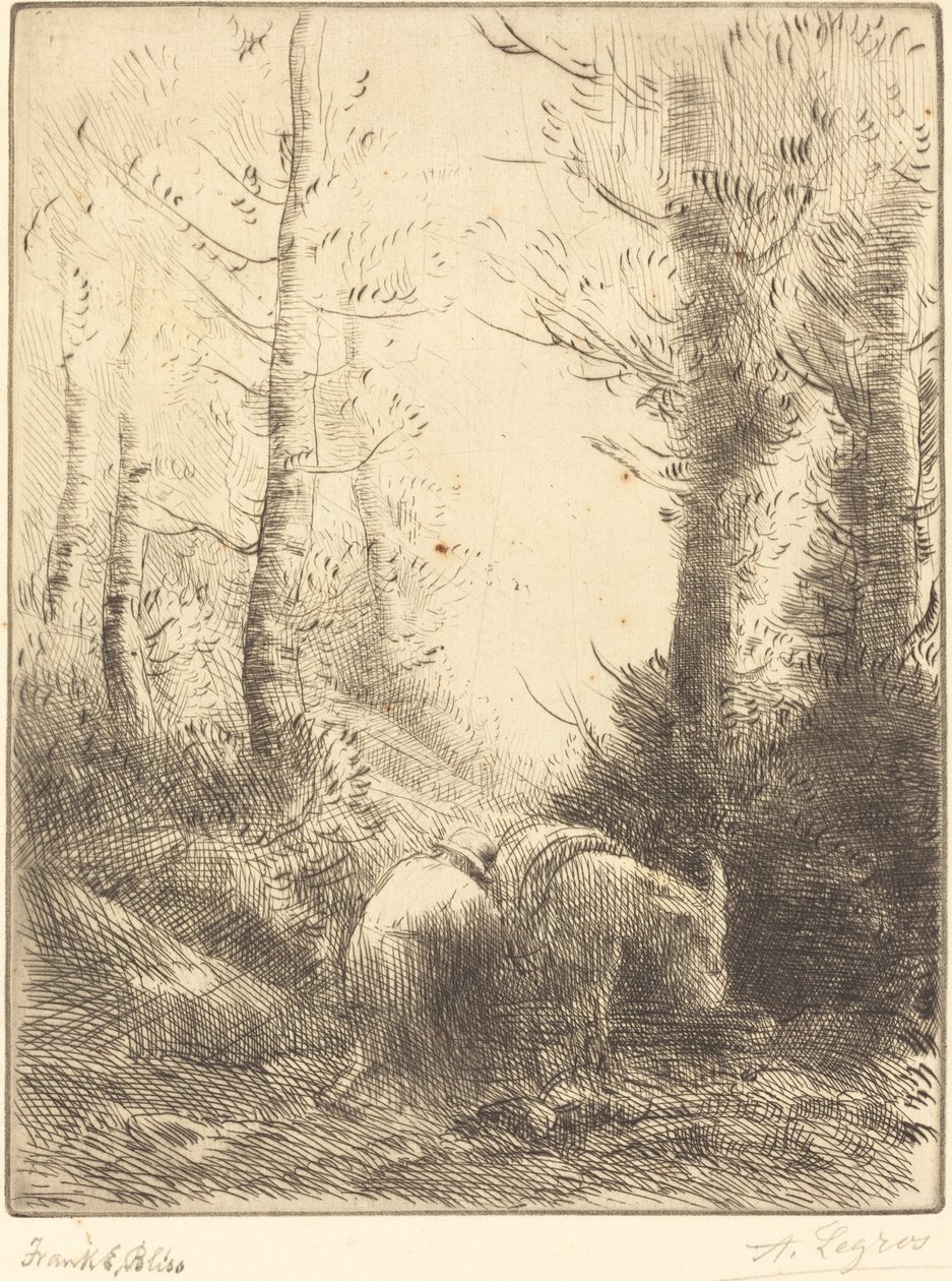 Bauer und sein Esel von Alphonse Legros