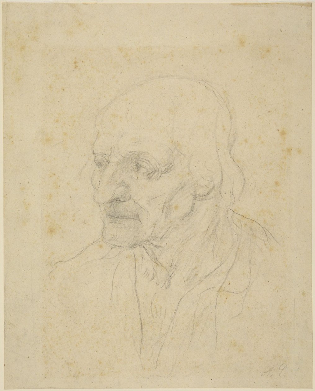 Kopf eines alten Mannes von Alphonse Legros