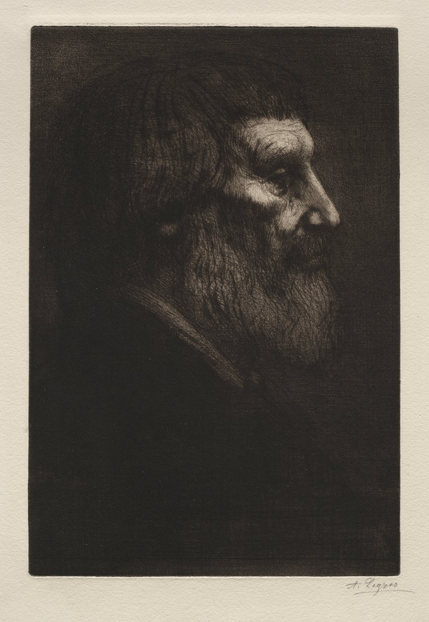 Kopf eines Mannes von Alphonse Legros