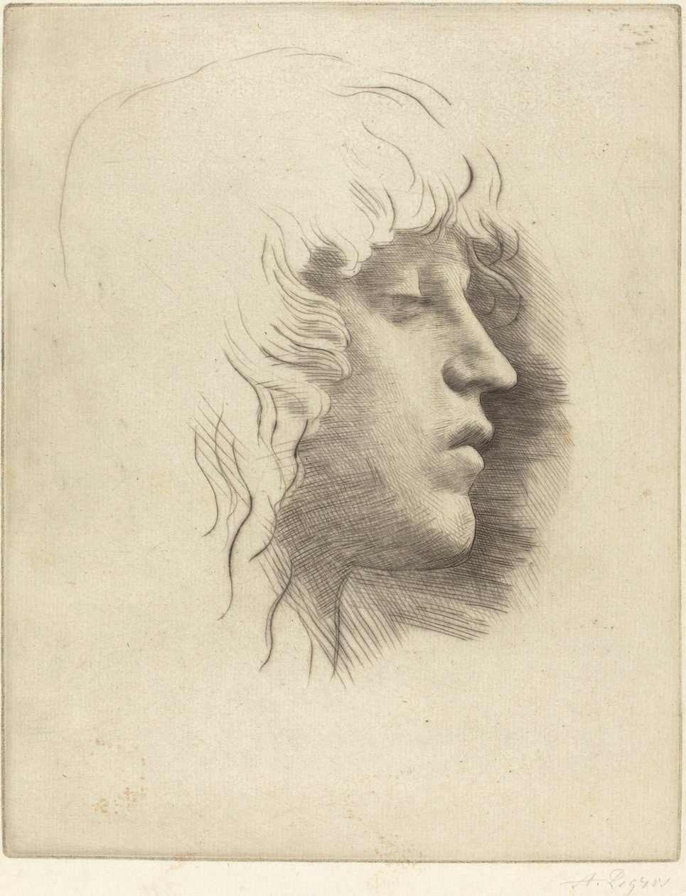 Kopf eines jungen Mädchens (Tete de jeune fille) von Alphonse Legros
