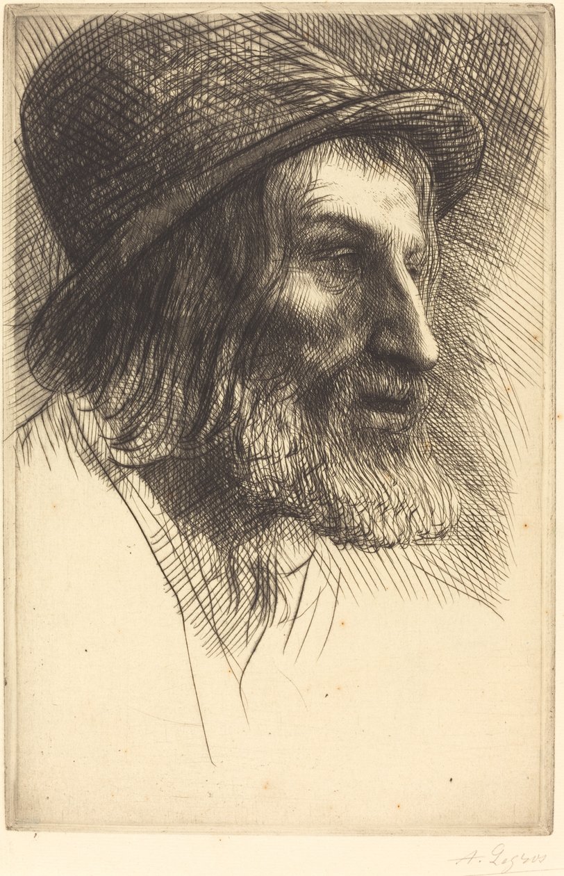 Kopf eines englischen Arbeiters von Alphonse Legros