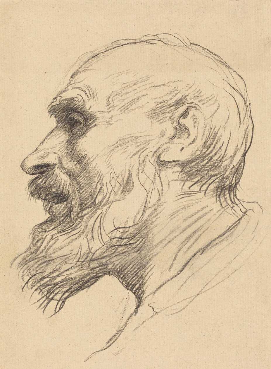 Kopf eines alten Mannes von Alphonse Legros