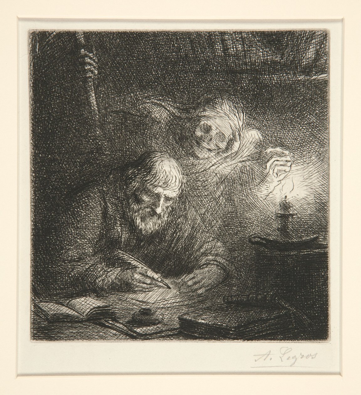 Der Tod und der Philosoph von Alphonse Legros