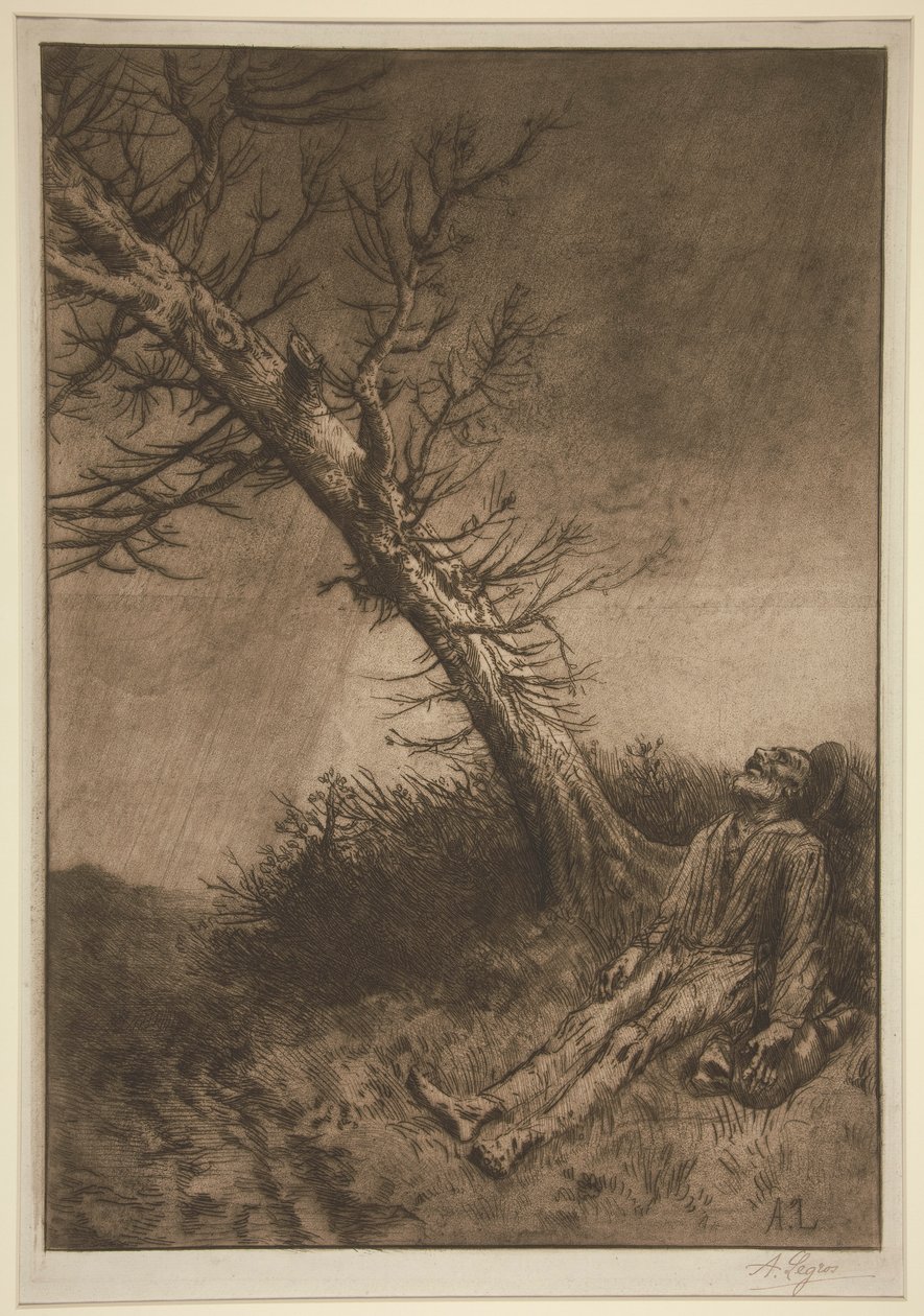 Der Tod des Vagabunden von Alphonse Legros