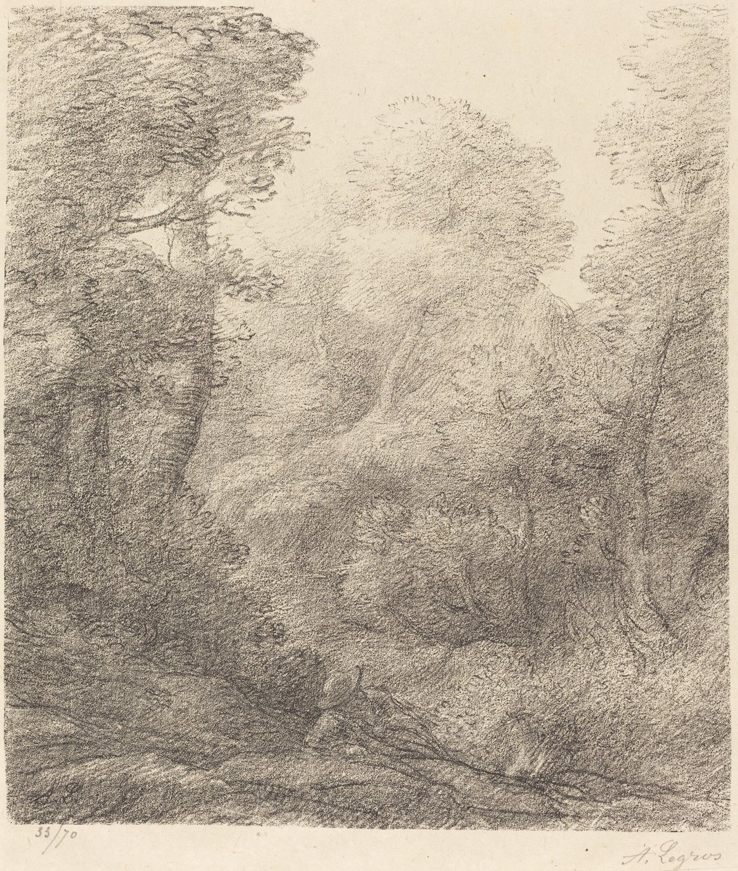 Landschaft: Morgennebel von Alphonse Legros