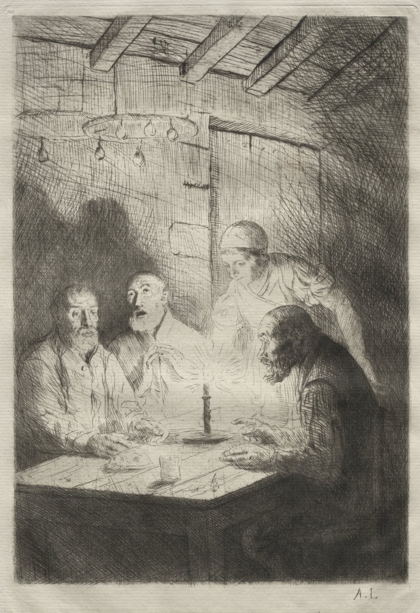 Das Abendessen bei Misère von Alphonse Legros