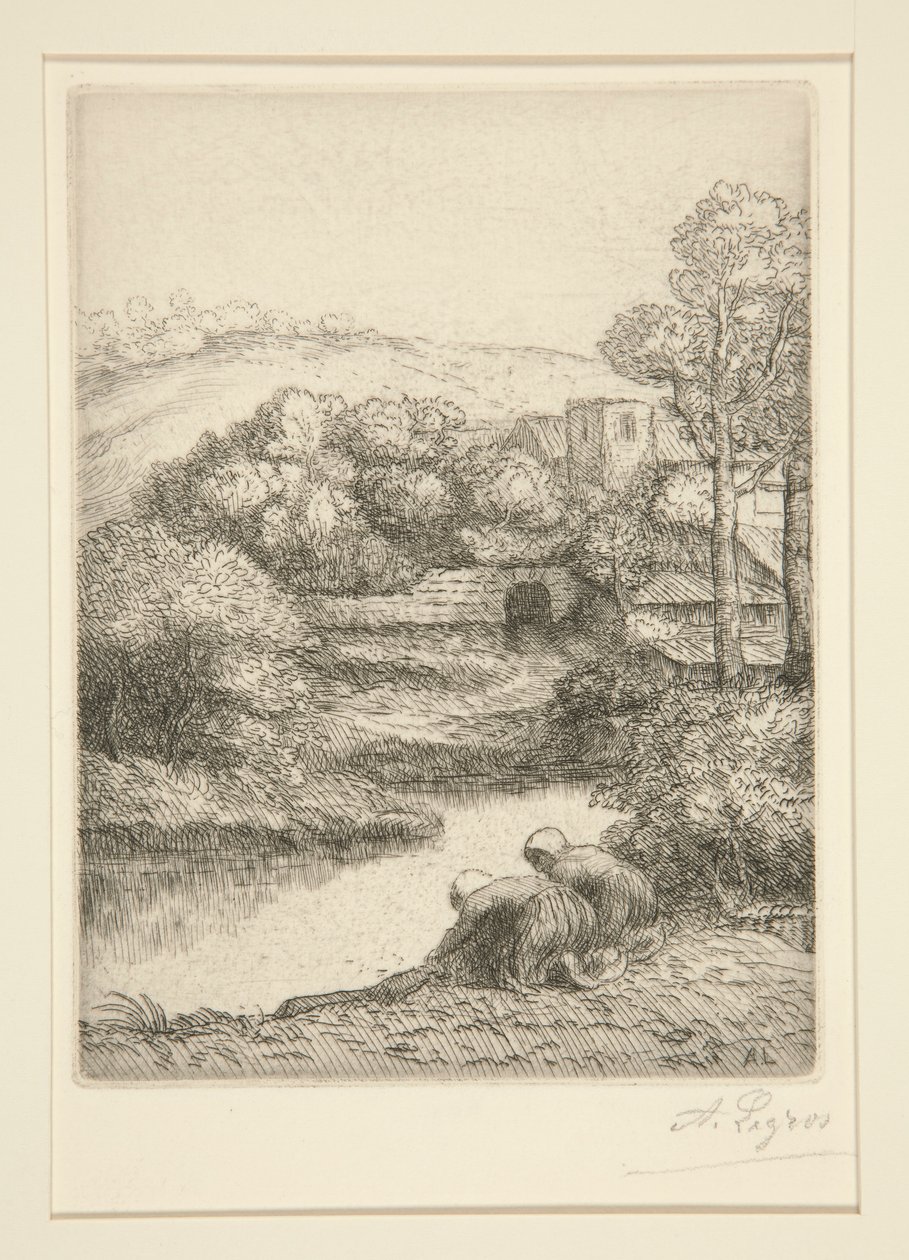 Das Waschhaus, oder Waschfrauen von Alphonse Legros
