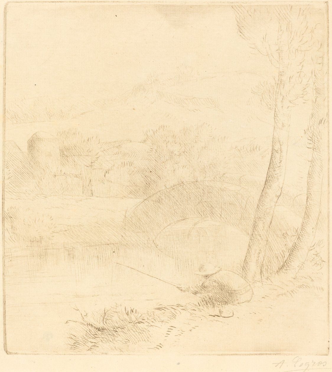 Der kleine Angler von Alphonse Legros