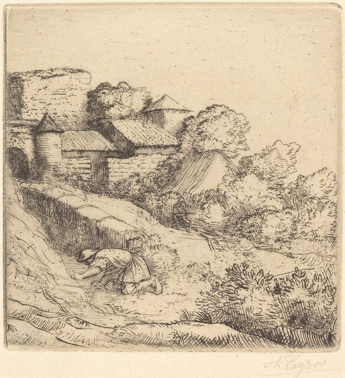 Der kleine Grasbrenner von Alphonse Legros