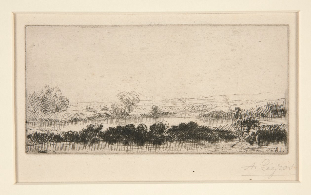 Landschaft von Tourbieres: Im Moor von Alphonse Legros