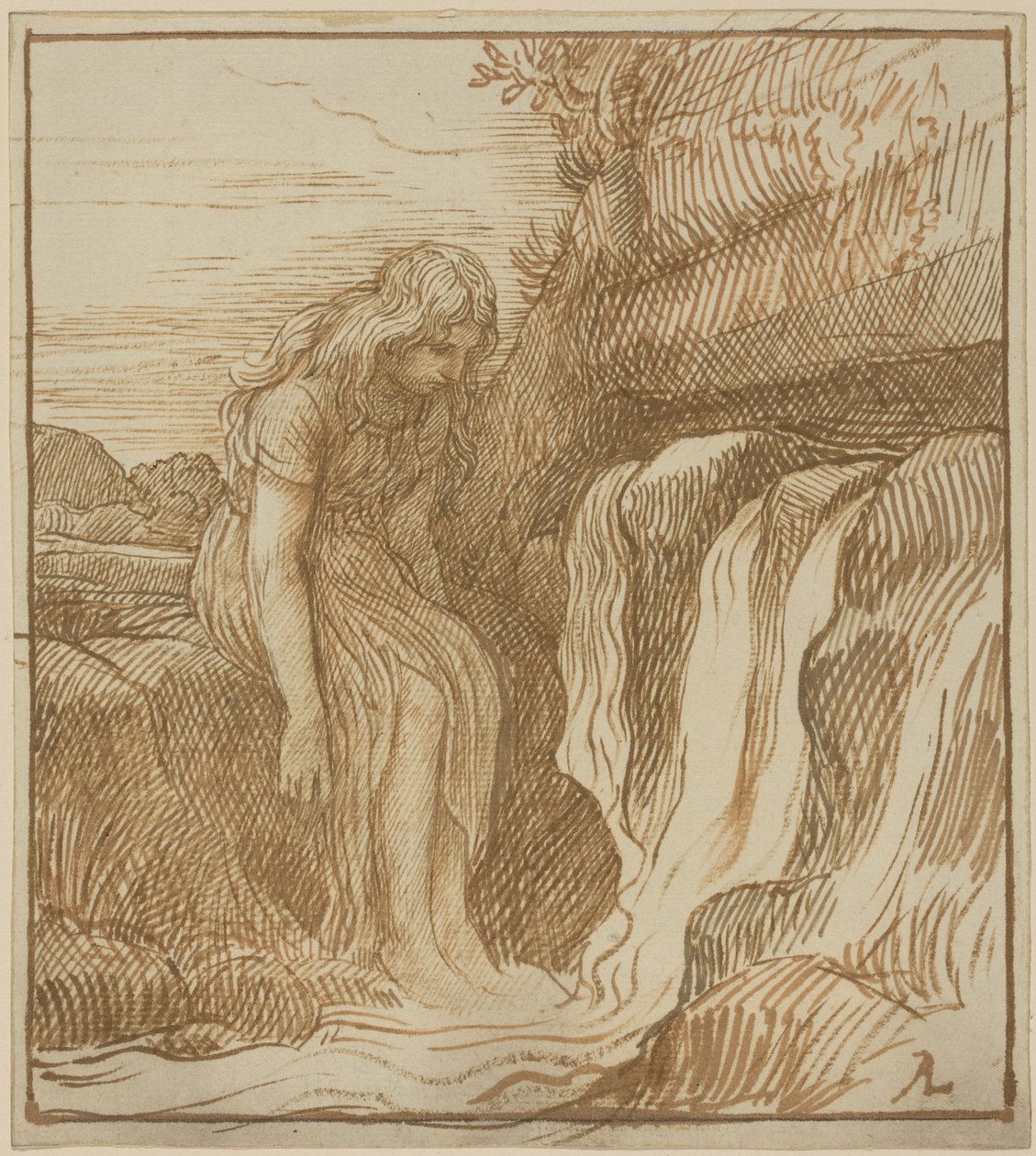 Bauer an der Quelle von Alphonse Legros