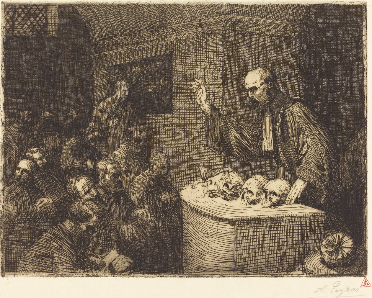 Phrenologiekurs, 2. Tafel Le cours de phrenologie, 1906 von Alphonse Legros