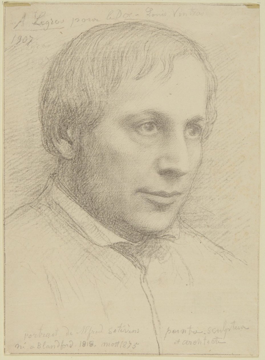 Porträtkopf von Alfred Stevens von Alphonse Legros