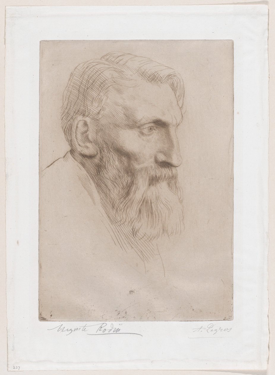 Porträt von Auguste Rodin von Alphonse Legros